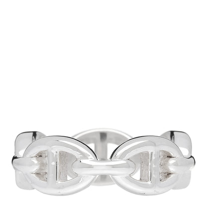 Hermes Sterling Silver PM Chaine d'Ancre Enchainee Band Ring 52 6 3 of 4