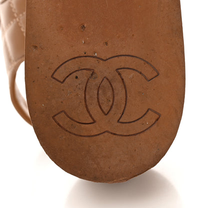 Chanel Lambskin Quilted CC Platform Sandals 39 Beige 12 of 21