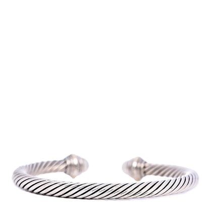 David Yurman Sterling Silver 14K Yellow Gold Pearl 5mm Cable Classics Bracelet 3 of 5