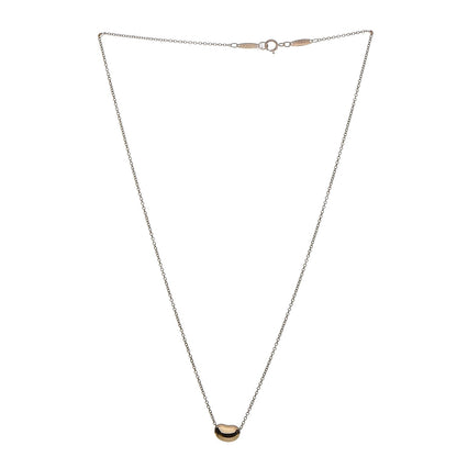 Tiffany 18K Yellow Gold 9mm Elsa Peretti Bean Pendant Necklace 3 of 5