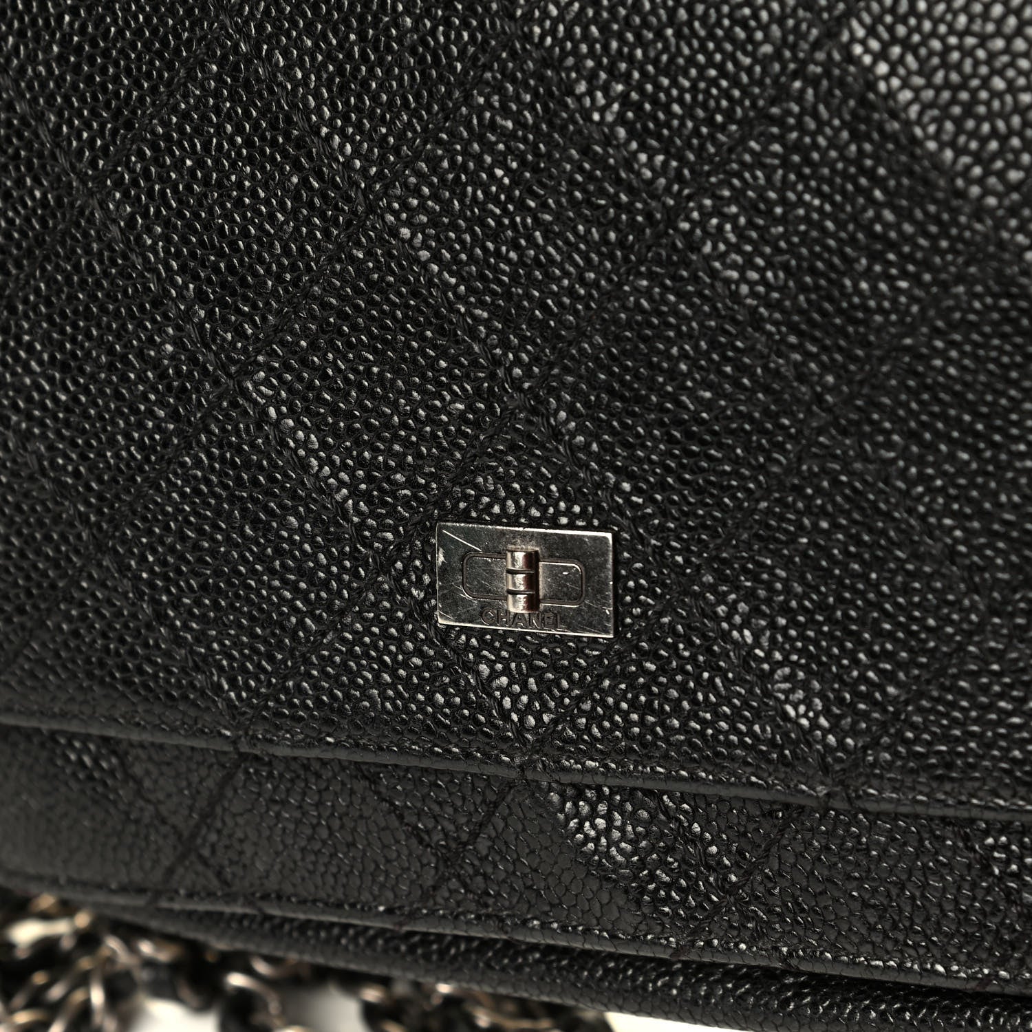 Chanel Caviar Quilted Reissue Wallet On Chain WOC Black 8 of 9