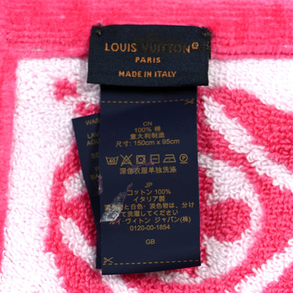 Louis Vuitton Cotton Drap Bain Monogram Flower Tile Towel Rose Clair 2 of 3