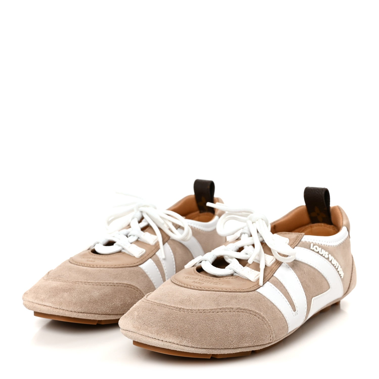 Louis Vuitton Suede Calfskin LV Sneakerina 37 Hazelnut Brown 4 of 9