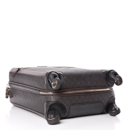 Gucci GG Supreme Monogram Four Wheel Carry On Suitcase Dark Brown 4 of 46