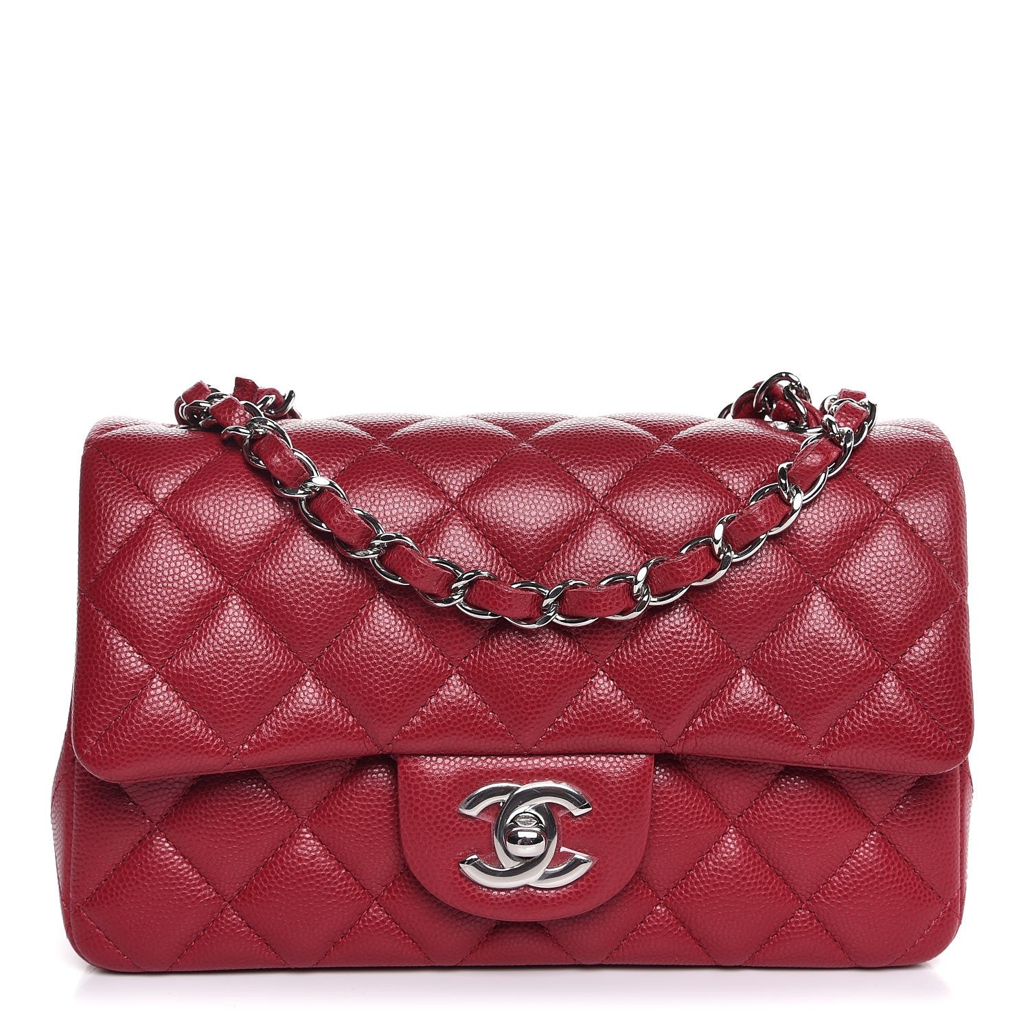 Chanel Caviar Quilted Mini Rectangular Flap Pink 1 of 8