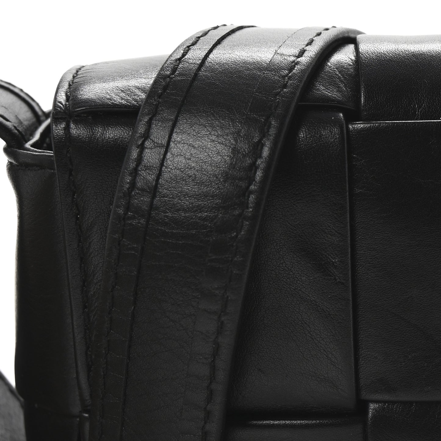 Lambskin Maxi Intreccio Candy Cassette Crossbody Bag Black