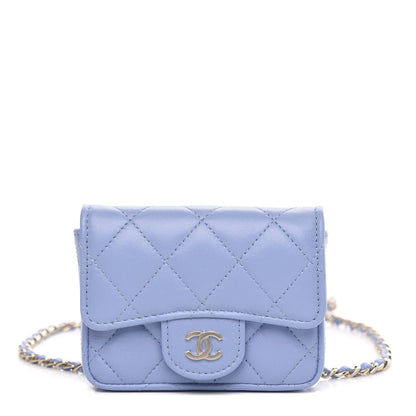 Chanel Lambskin Quilted Belt Bag Light Blue 1 of 8