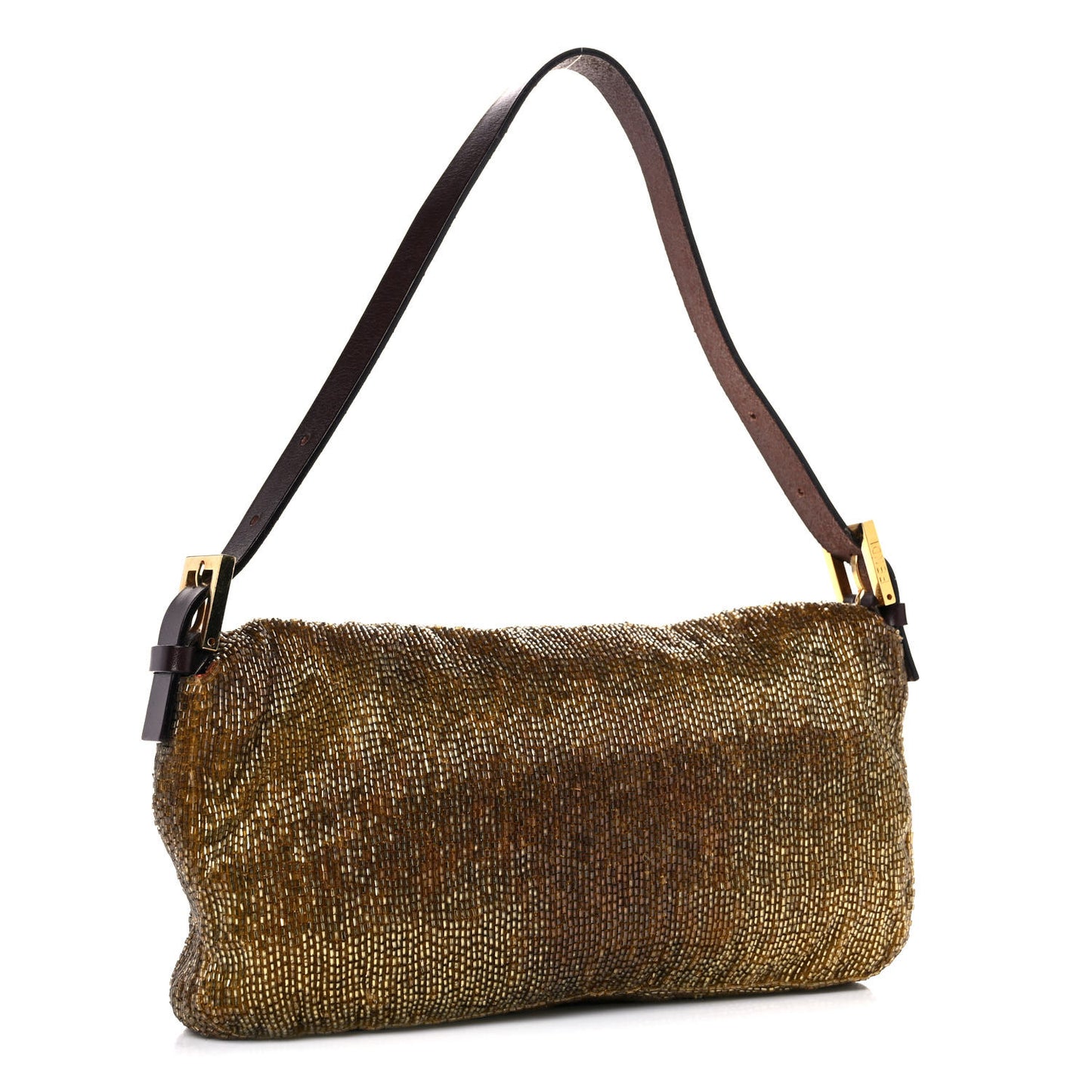 Beaded Baguette Beige Gold