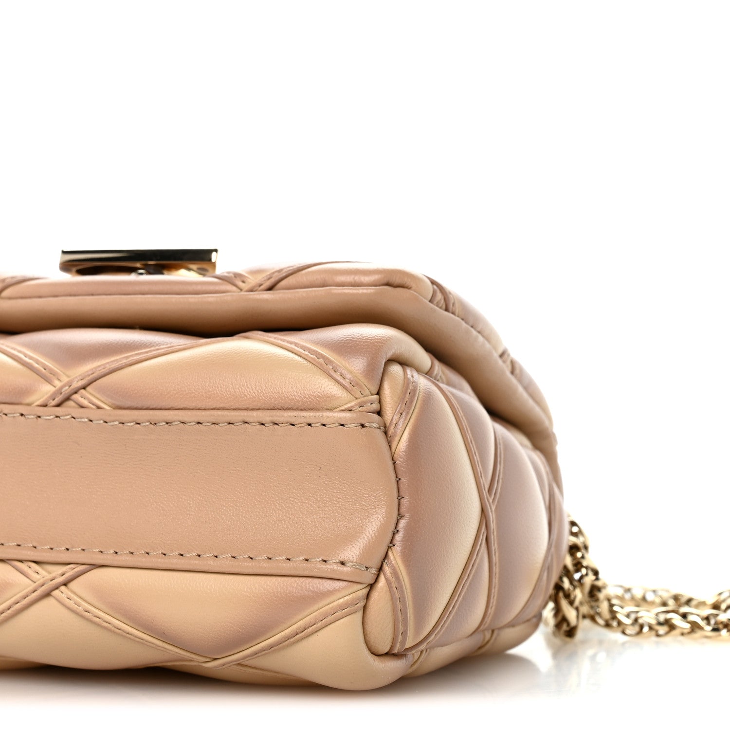 Louis Vuitton Lambskin Malletage Pico GO-14 Beige Pink 9 of 11