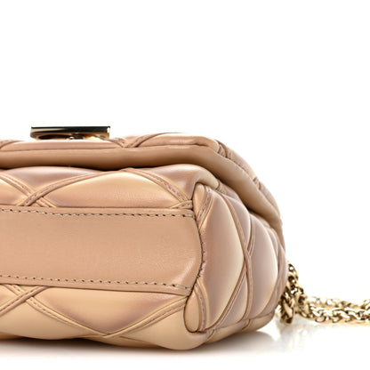 Louis Vuitton Lambskin Malletage Pico GO-14 Beige Pink 9 of 11