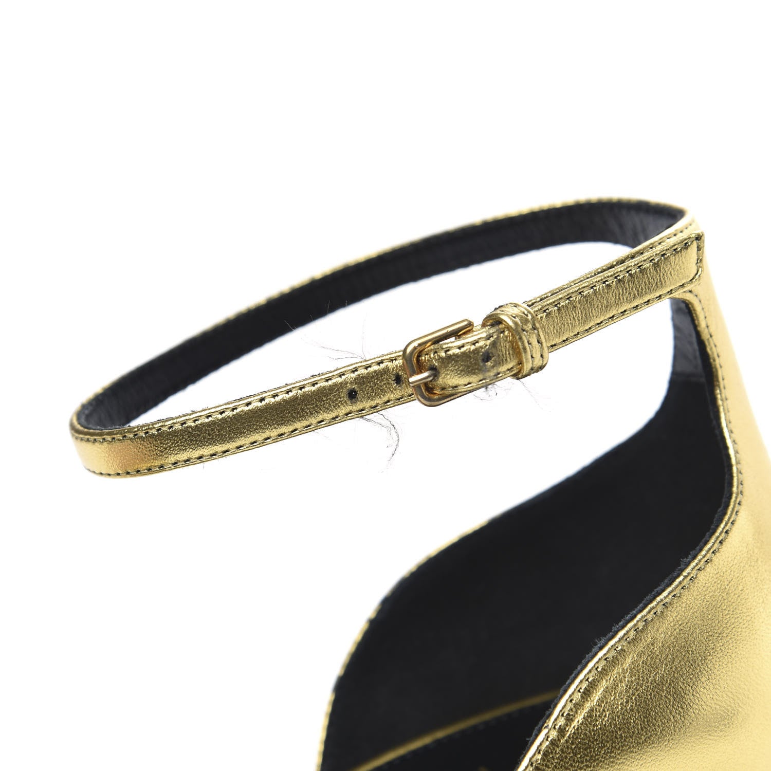 Saint Laurent Calfskin Opyum Sandals 38.5 Oro 8 of 10