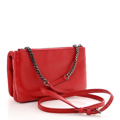 Saint Laurent Lambskin Patchwork Monogram Small Jamie Red 3 of 10