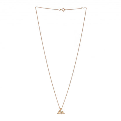 Louis Vuitton 18K Pink Gold Diamond Small LV Volt One Pendant Necklace 3 of 4