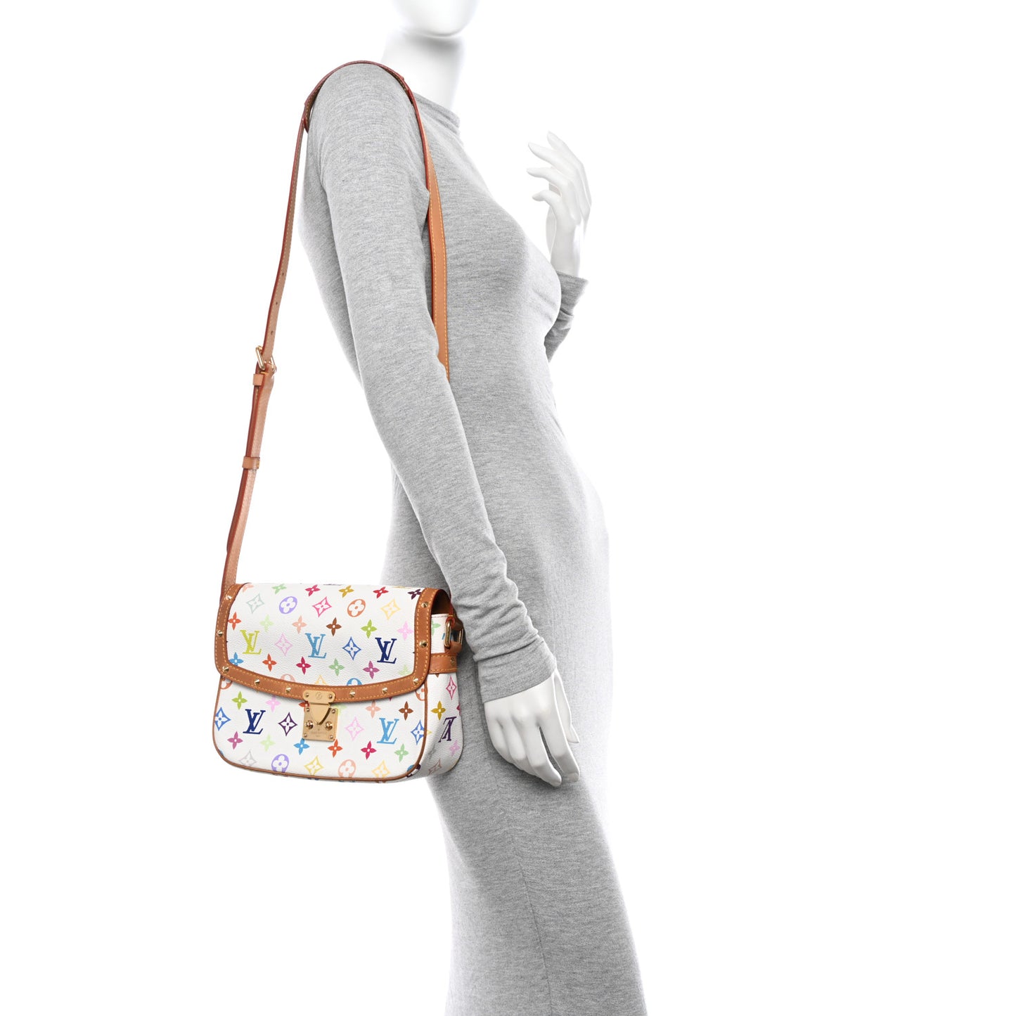 LOUIS VUITTON Monogram Multicolor Sologne White