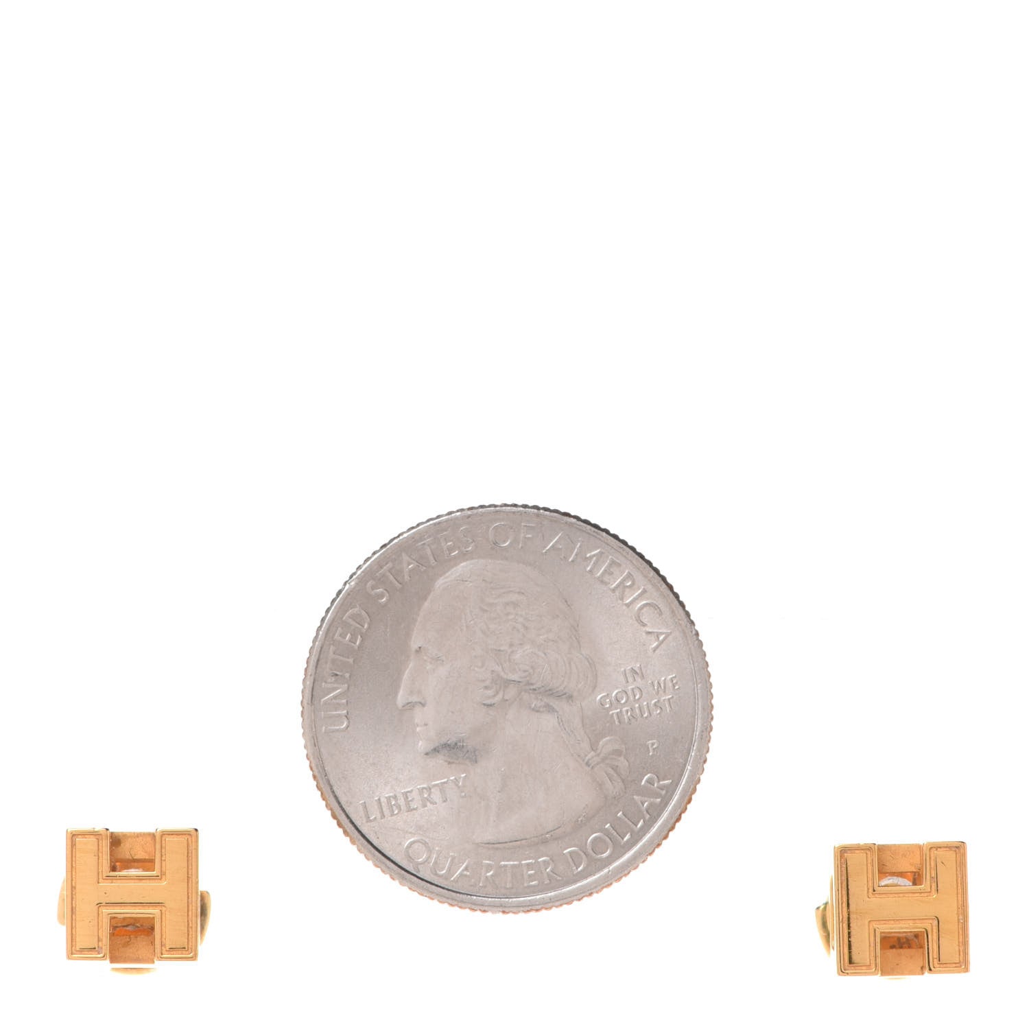 Hermes Gold Plated Cage d'H Earrings 2 of 5