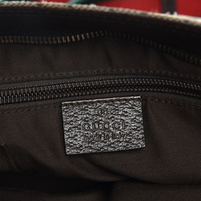 Gucci Monogram Web Medium Double Pocket Messenger Bag Dark Brown 6 of 7