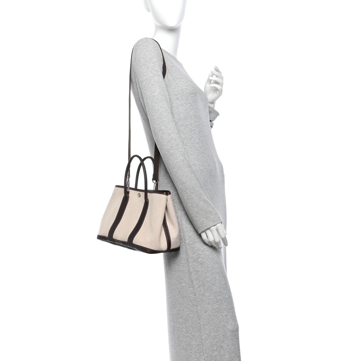 Hermes Buffle Skipper Toile Garden Party 30 TPM Marron Fonce 2 of 11