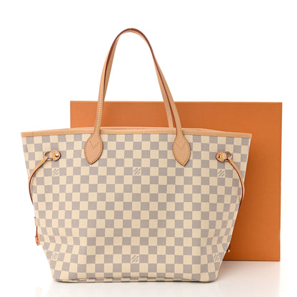 Louis Vuitton Damier Azur Neo Neverfull MM Rose Ballerine 11 of 11