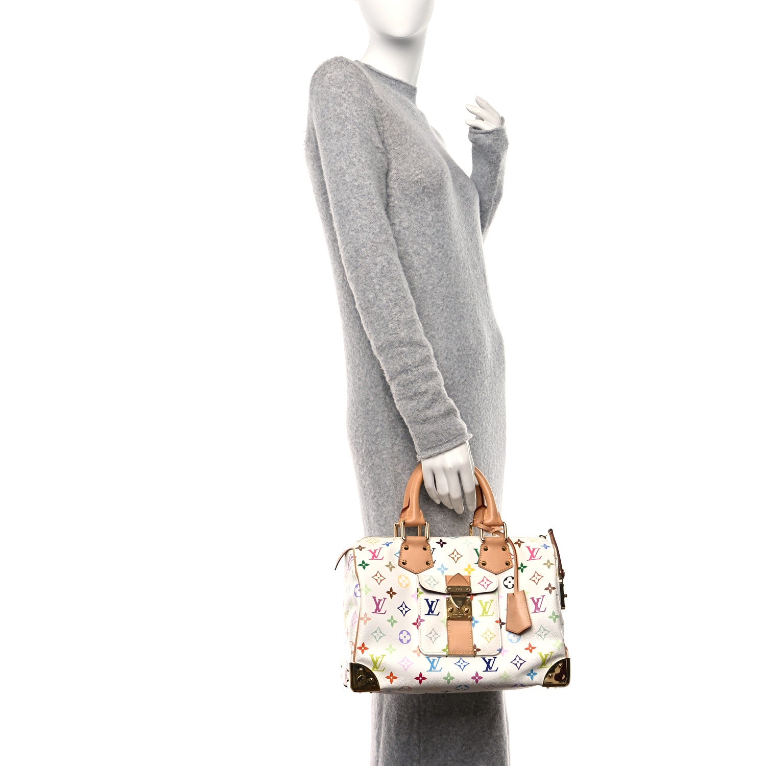 Louis Vuitton Monogram Multicolor Speedy 30 White 2 of 12