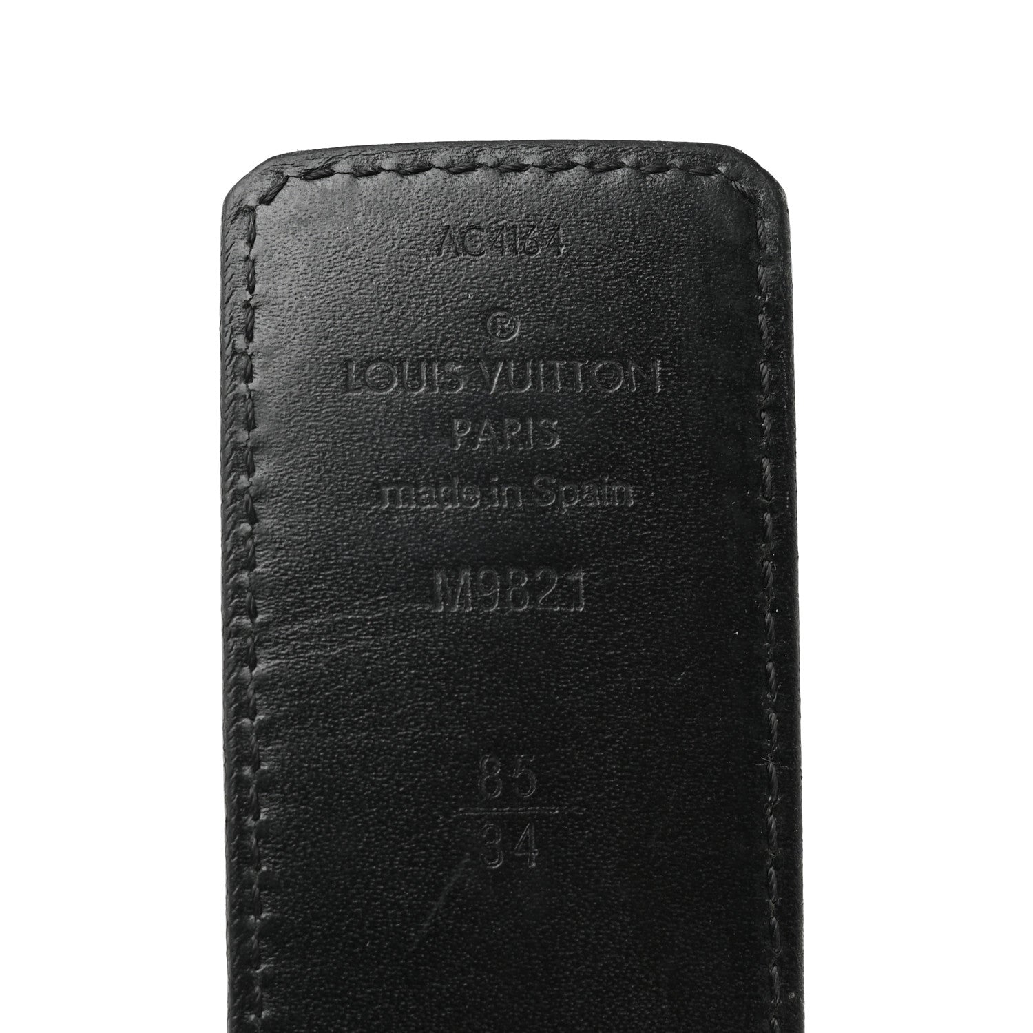 Louis Vuitton Calfskin Monogram 40mm LV Initiales Reversible Belt 85 34 Black 3 of 5