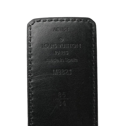 Louis Vuitton Calfskin Monogram 40mm LV Initiales Reversible Belt 85 34 Black 3 of 5