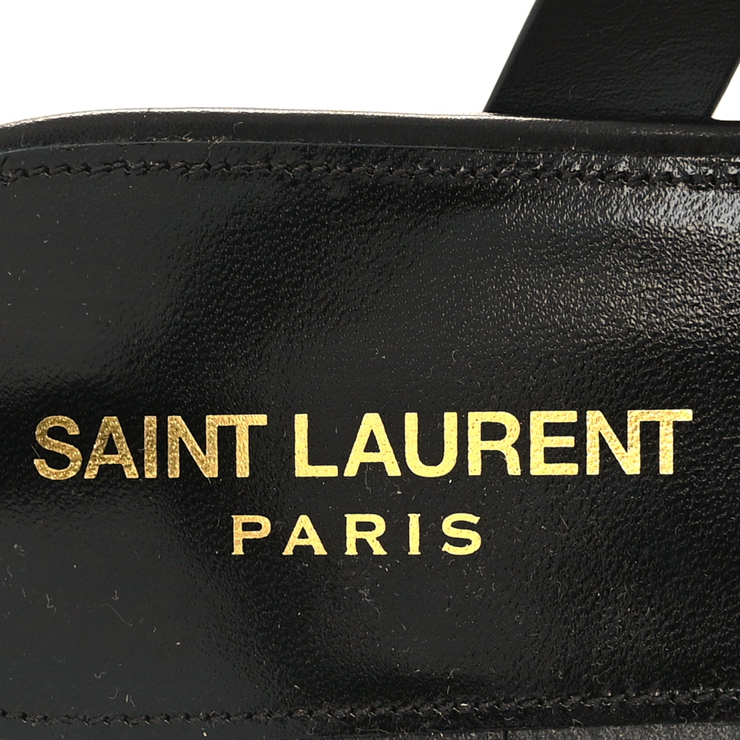 Patent Calfskin Cassandra Monogram Sandals 41 Black