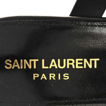 Saint Laurent Patent Calfskin Cassandra Monogram Sandals 41 Black 8 of 8