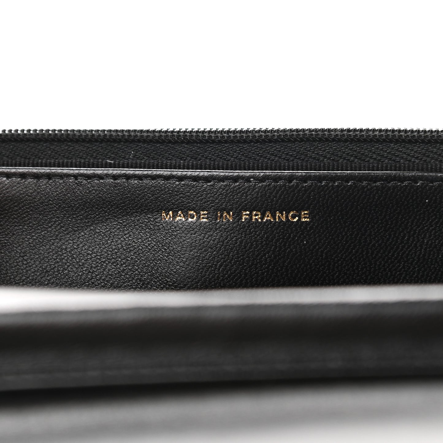Lambskin Quilted Coco Bow Wallet On Chain WOC Black