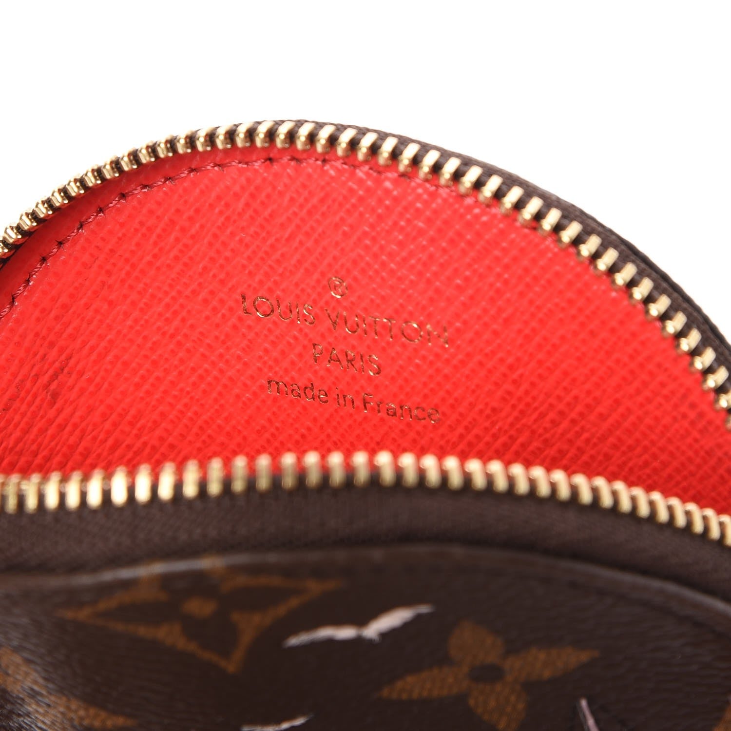 Louis Vuitton Monogram 2016 Christmas Animation Round Coin Purse Rouge 6 of 8