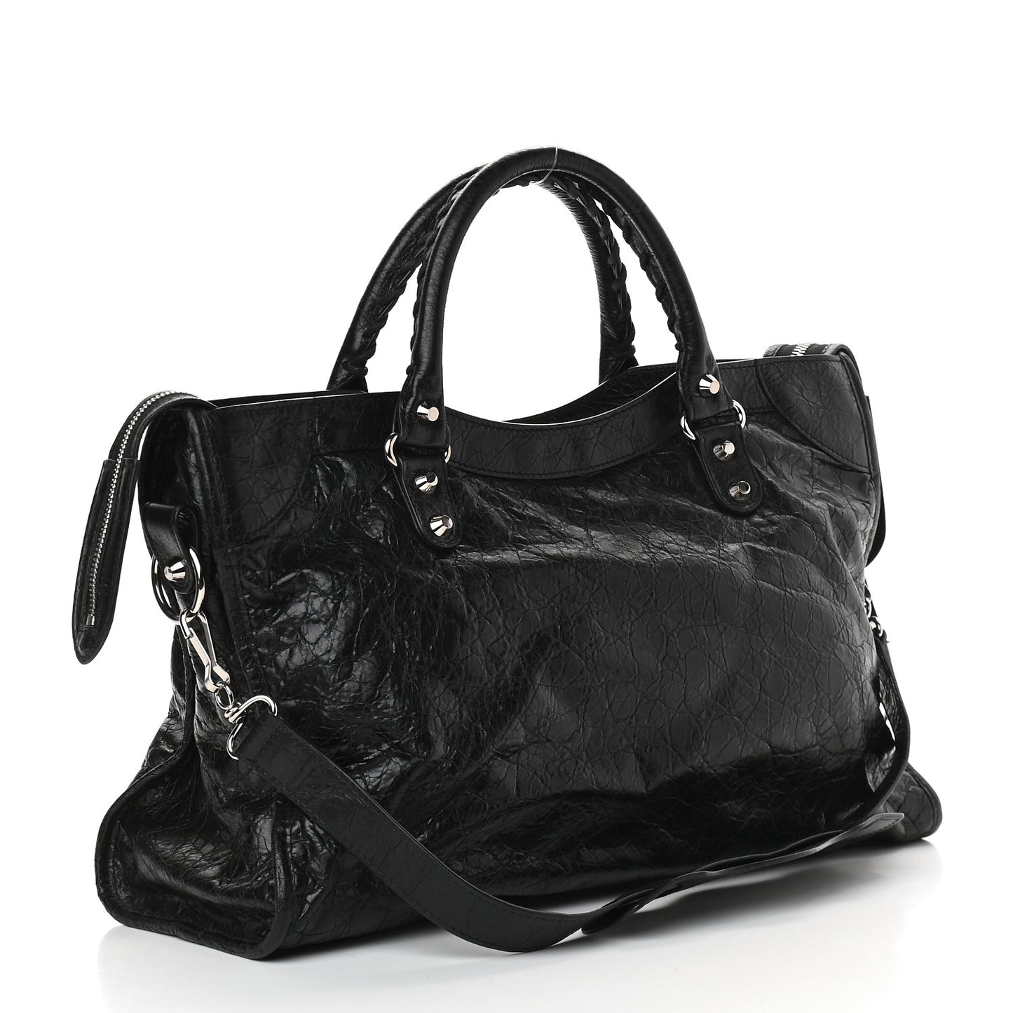 Agneau Classic Silver Hardware City Black