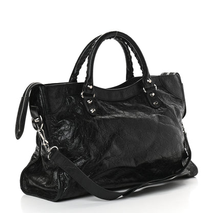 Balenciaga Agneau Classic Silver Hardware City Black 2 of 7
