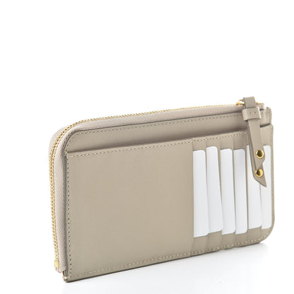 Chloe Smooth Calfskin Little Horses Embroidered Medium Signature Wallet Pastel Grey 3 of 8