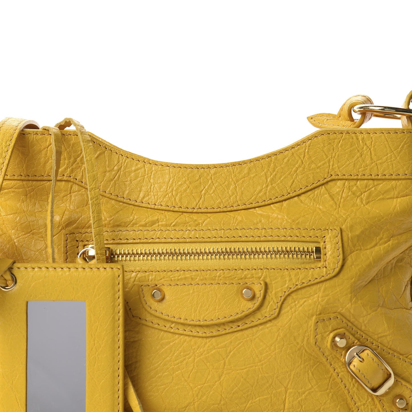 Agneau Classic Gold Hardware Hip Jaune Epi