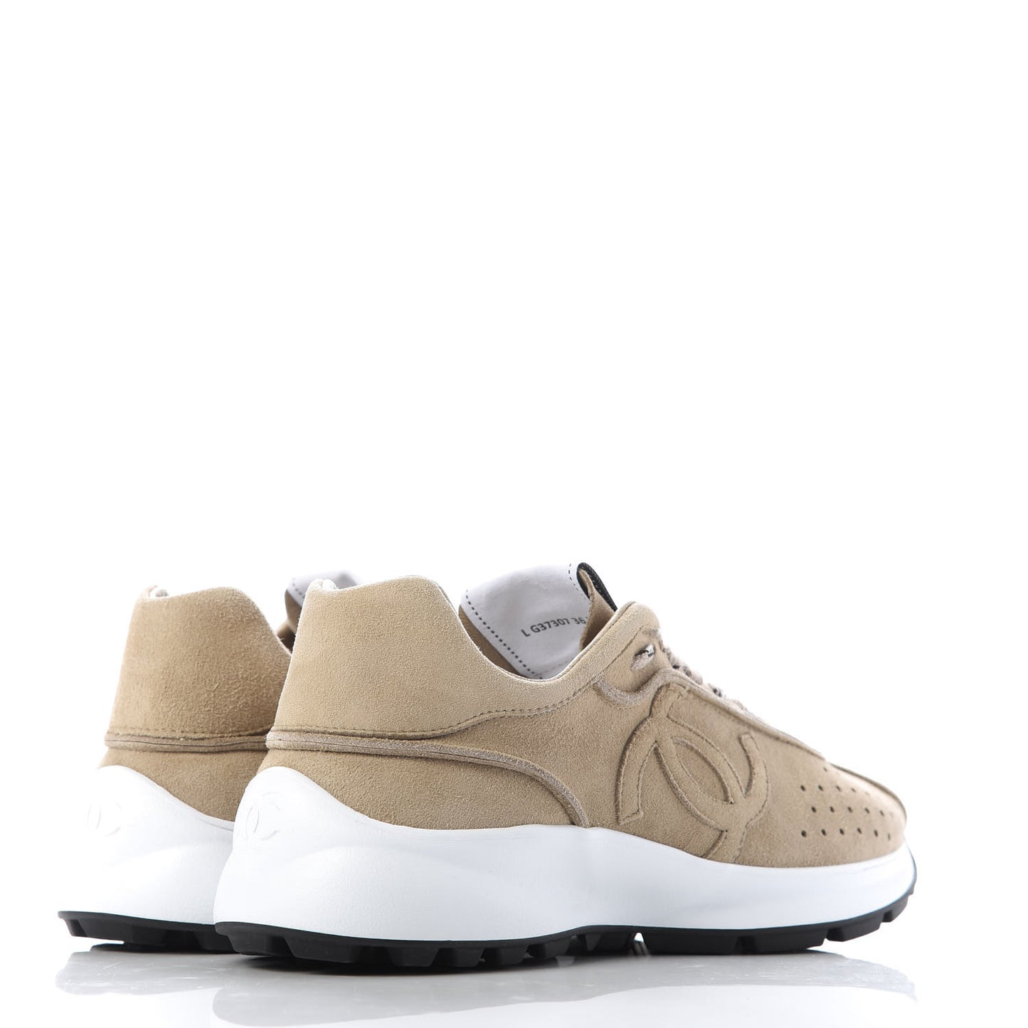 Goatskin Suede CC Sneakers 36.5 Beige