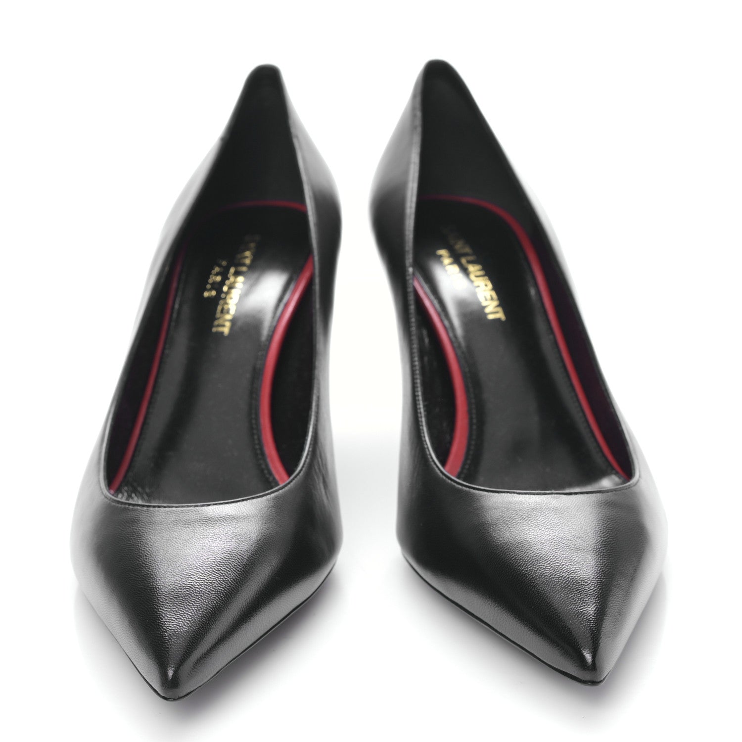 Saint Laurent Calfskin Anja 85 Pumps 37 Black 2 of 9