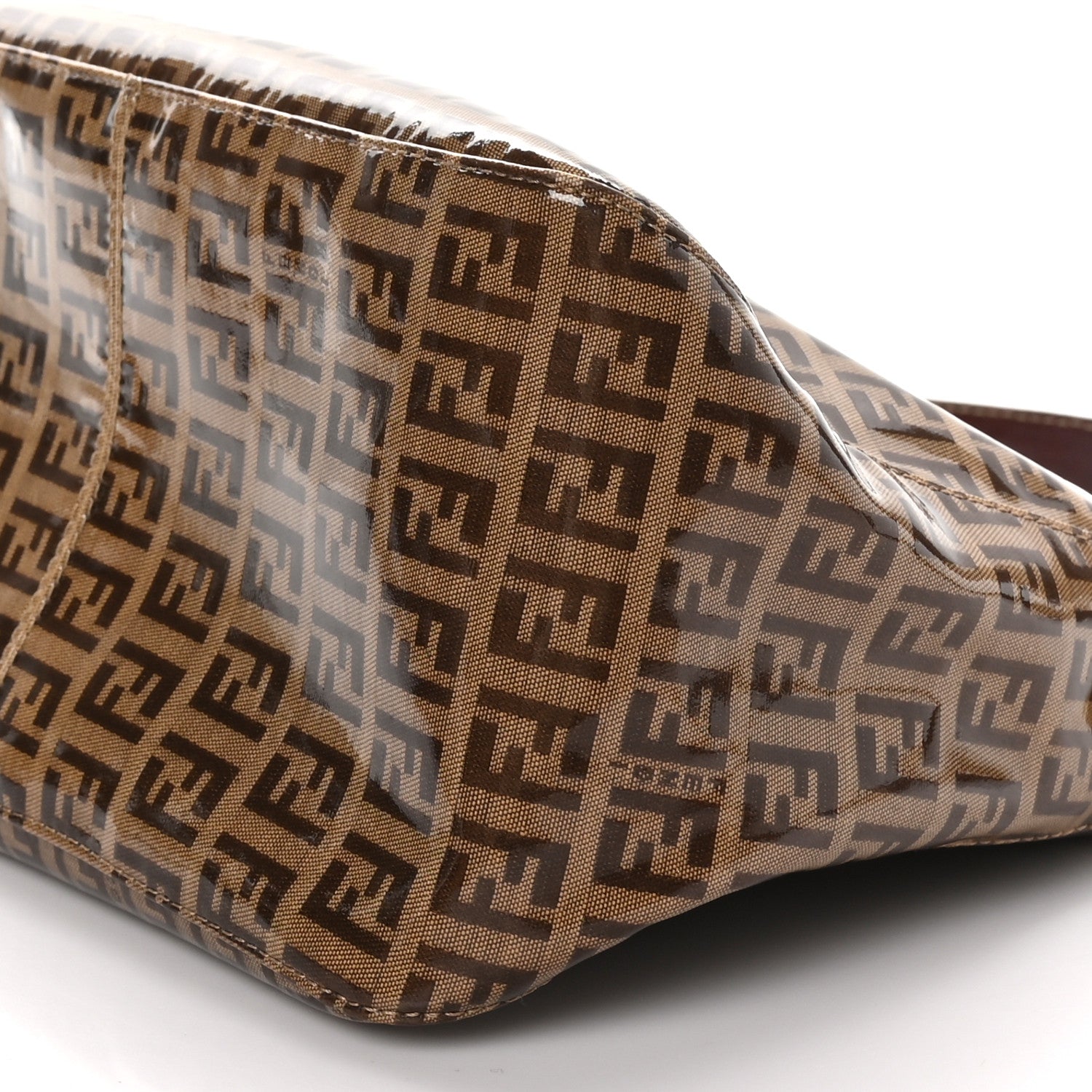 Fendi Vinyl Zucchino Hobo Tobacco 9 of 9