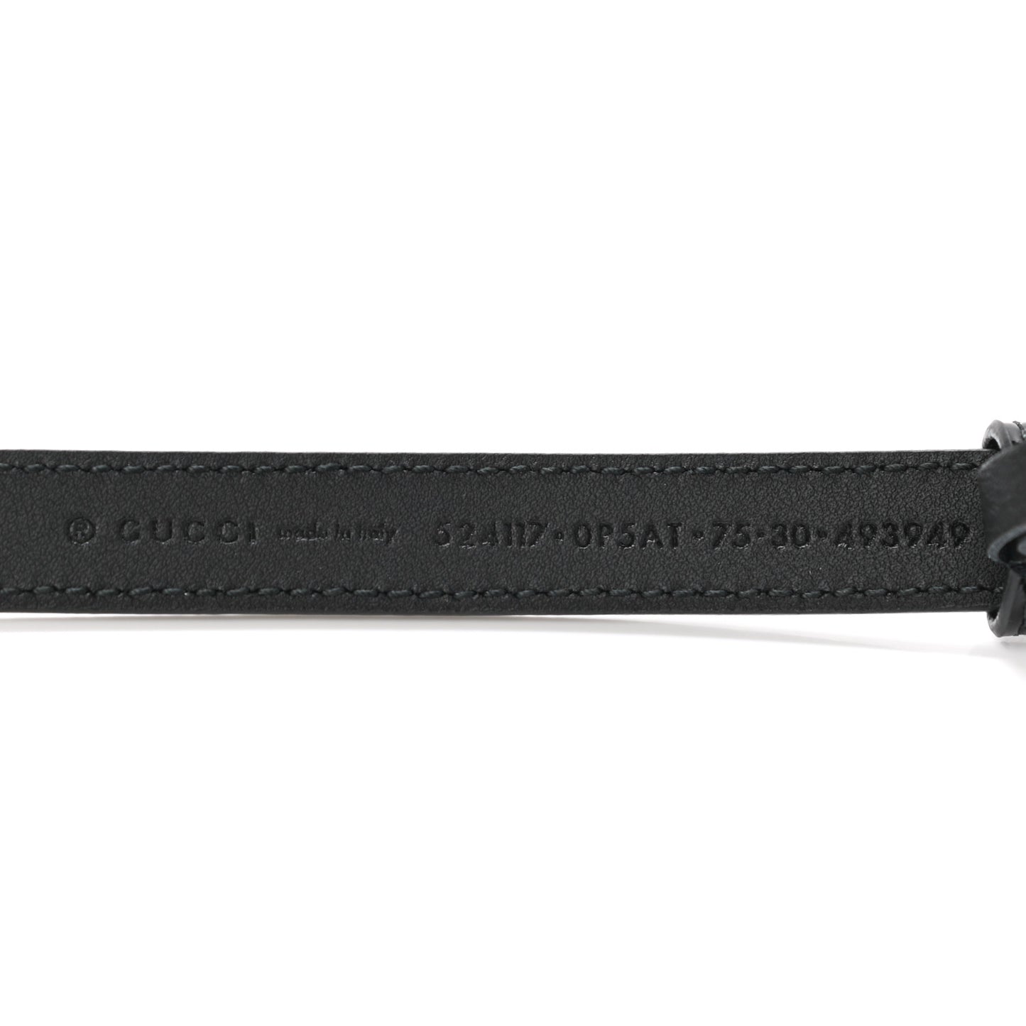 Skipper Calfskin Enamel GG 15mm Belt 75 30 Black