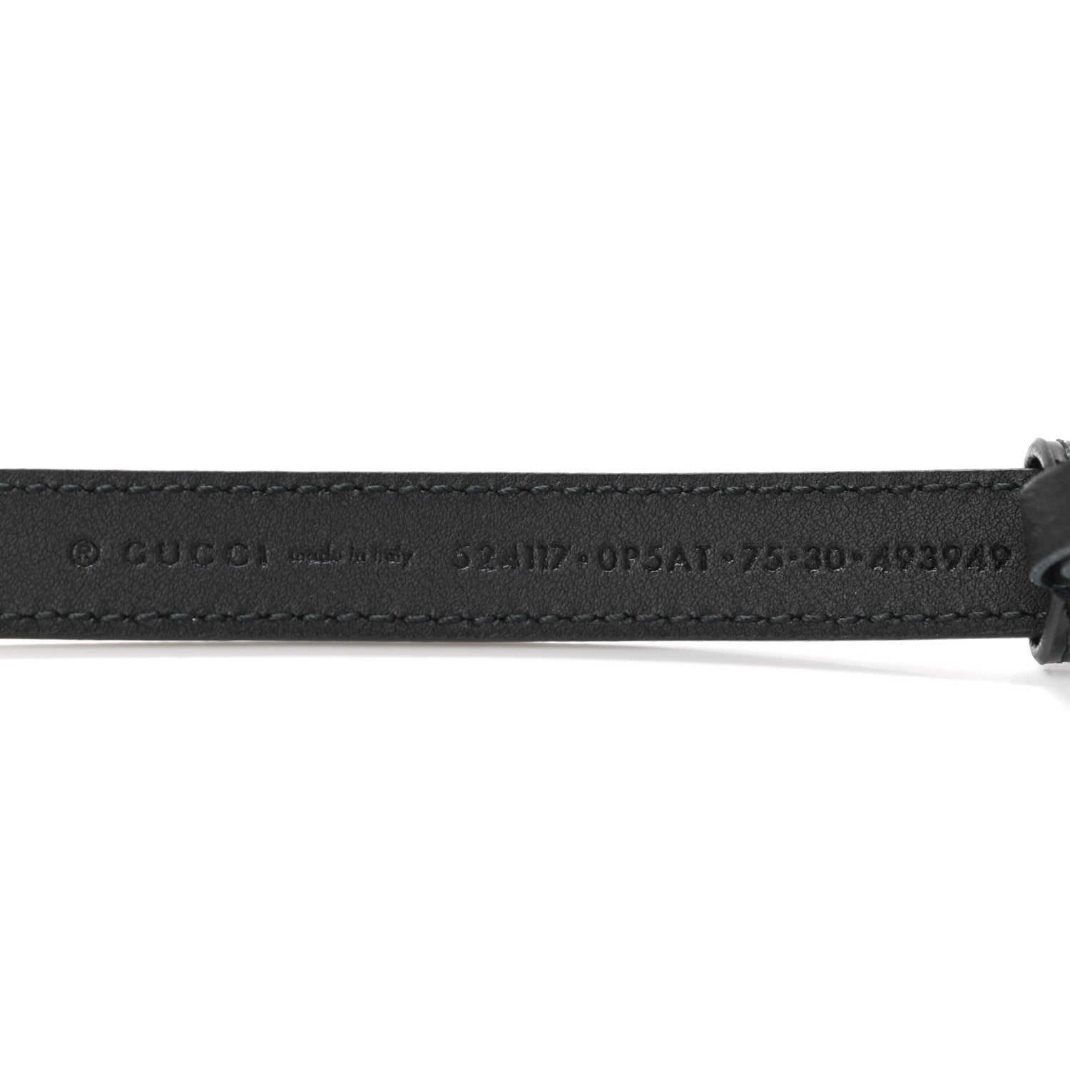 Gucci Skipper Calfskin Enamel GG 15mm Belt 75 30 Black 5 of 6