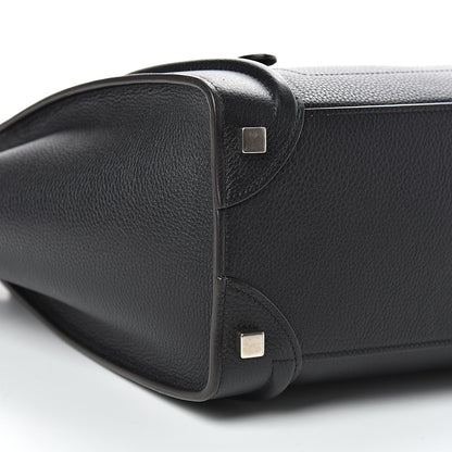 Celine Drummed Calfskin Micro Luggage Black 8 of 12