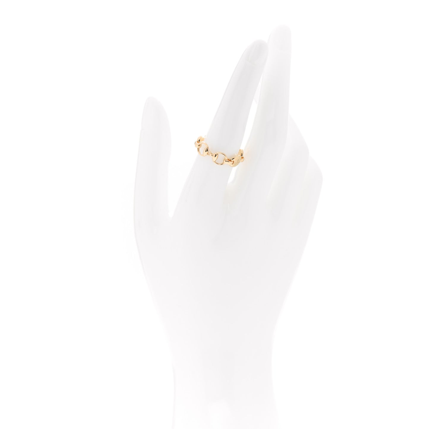18K Yellow Gold Horsebit Band Ring 54 7