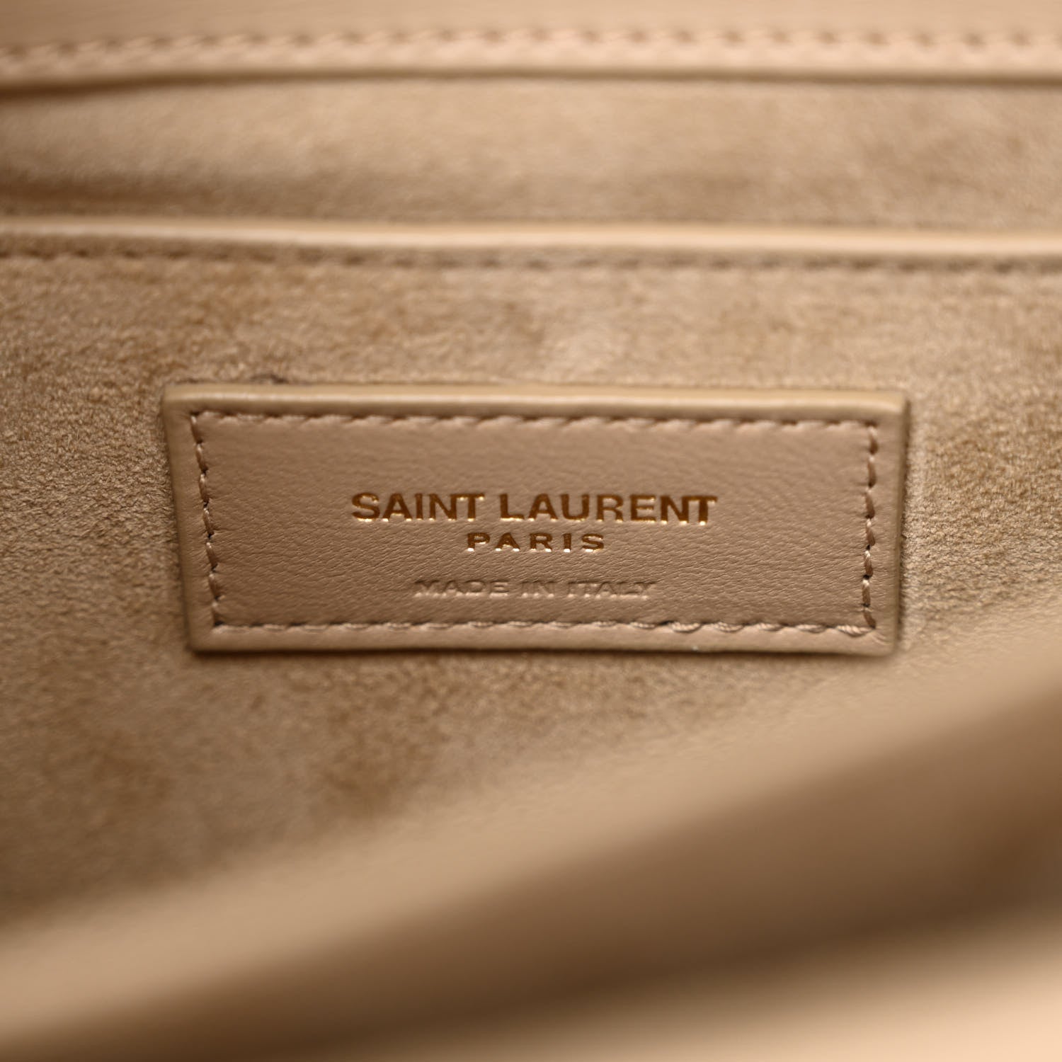 Saint Laurent Calfskin Medium Monogram Sunset Dark Beige 6 of 11