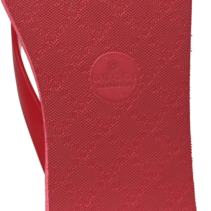 Gucci Rubber Chevron Womens GG Thong Sandals 40 Red 7 of 9