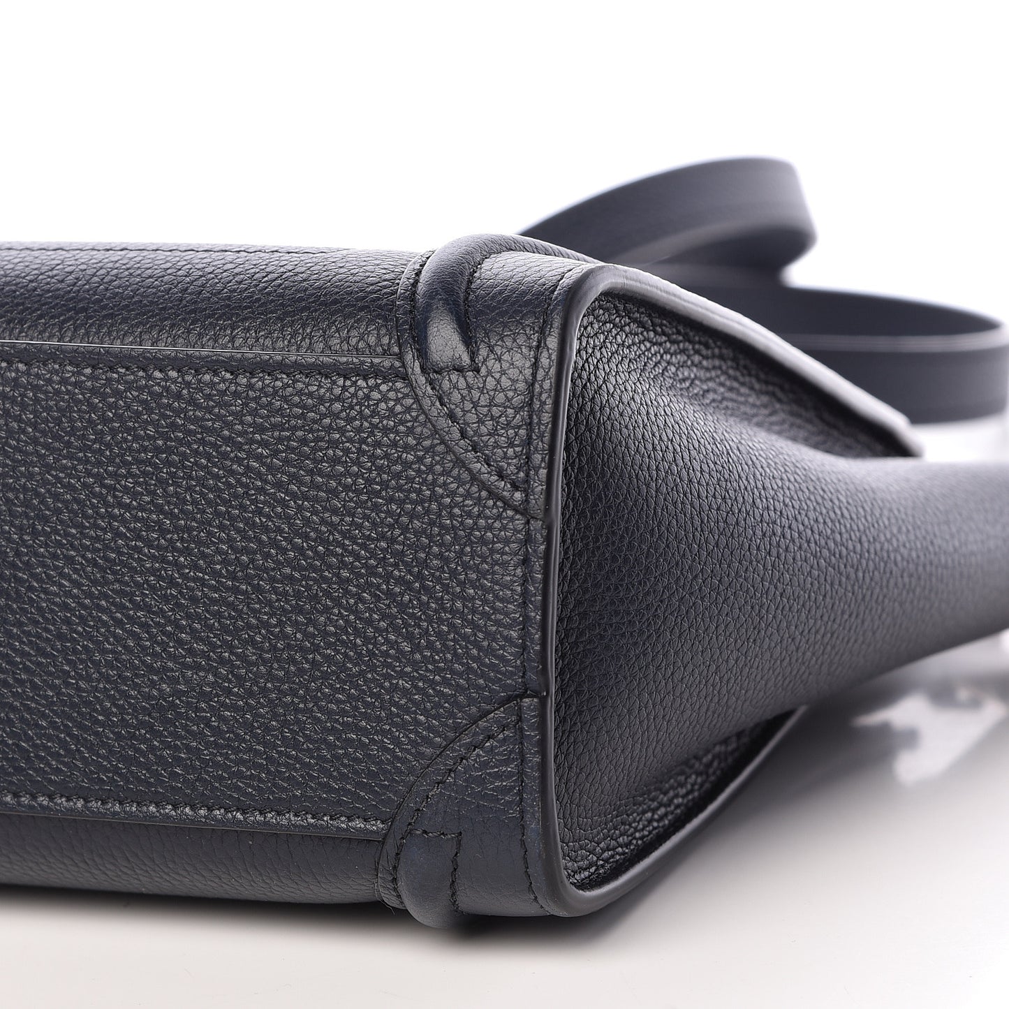 Drummed Calfskin Nano Luggage Midnight