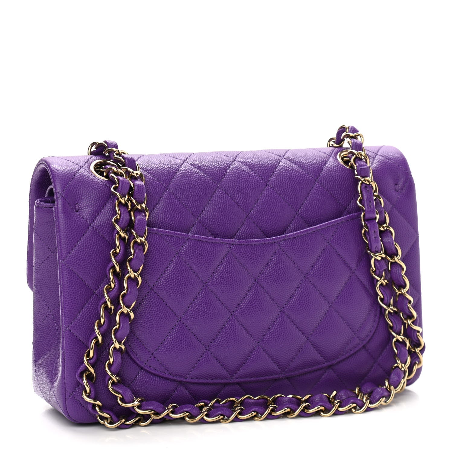 Chanel Caviar Quilted Small Double Flap Dark Purple 3 of 12