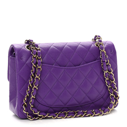Chanel Caviar Quilted Small Double Flap Dark Purple 3 of 12