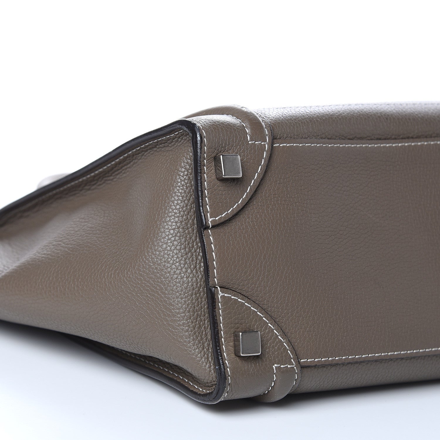 Celine Drummed Calfskin Micro Luggage Souris 8 of 16