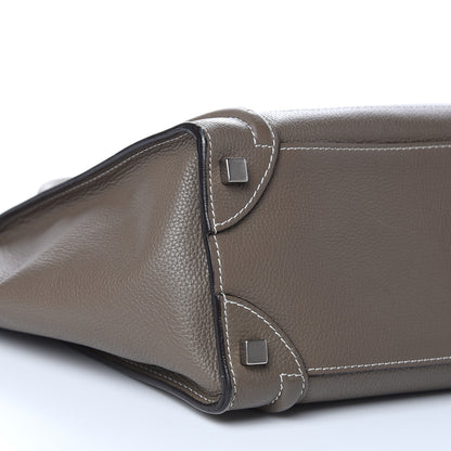 Celine Drummed Calfskin Micro Luggage Souris 8 of 16