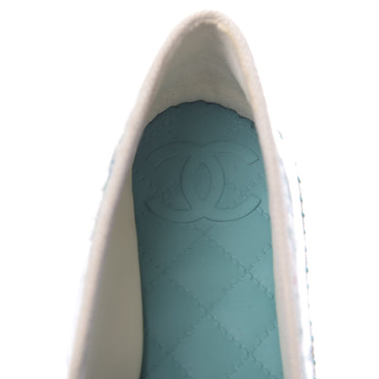 Chanel PVC Tweed CC Espadrilles 37 Green Multicolor 6 of 8