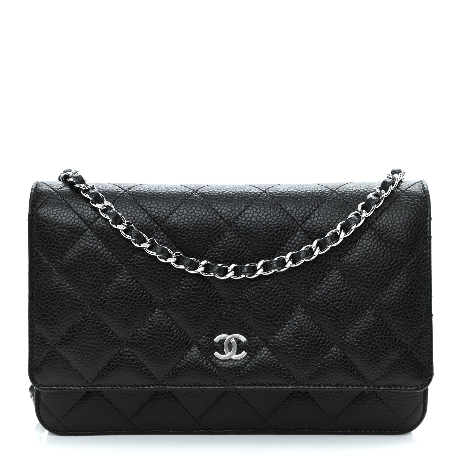 Chanel Caviar Quilted Wallet On Chain WOC Black 1 of 10