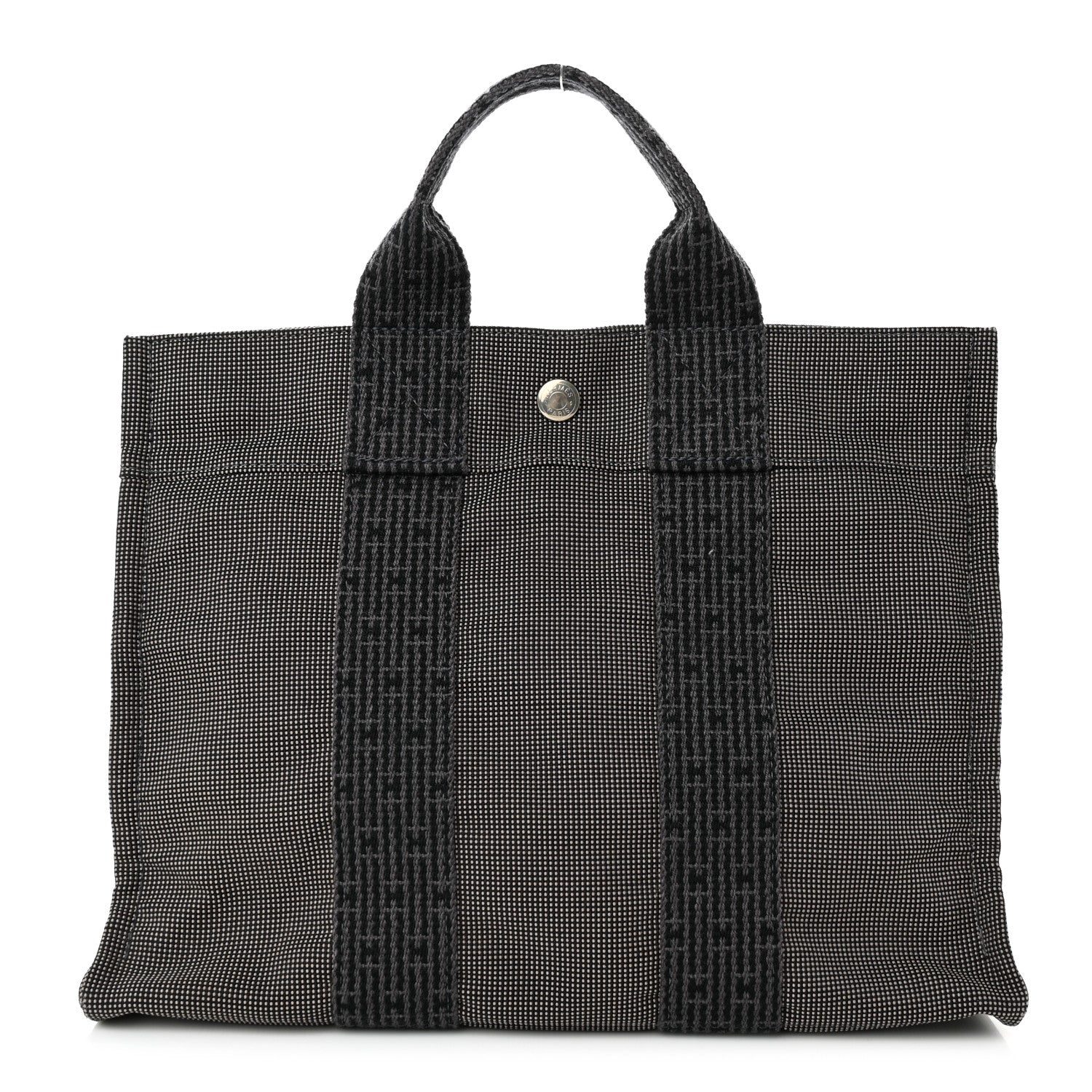 Hermes Canvas Herline PM Tote Grey 1 of 9